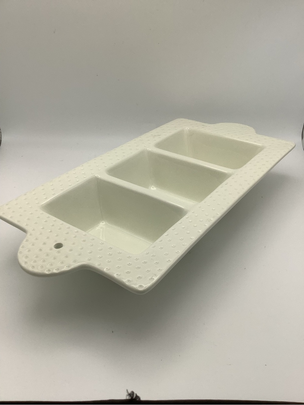 Nora Fleming Swiss Dot Three Section Dish - Picture 6 of 9